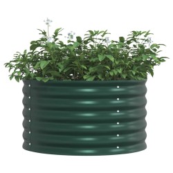 Jardinière surélevée Verte 80x80x44 cm en Acier Galvanisé 