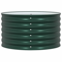 Jardinière surélevée Verte 80x80x44 cm en Acier Galvanisé 