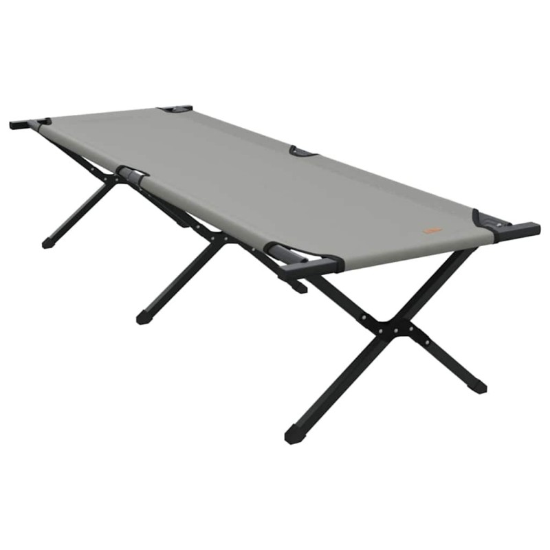 Chaises longues pliantes 2 pièces avec sac de transport, grises en tissu Oxford 600D 