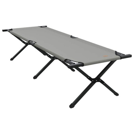 Chaises longues pliantes 2 pièces avec sac de transport, grises en tissu Oxford 600D 