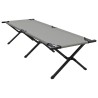 Chaises longues pliantes 2 pièces avec sac de transport, grises en tissu Oxford 600D 