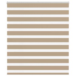 Store zèbre marron sable largeur du tissu 130,9 cm polyester 