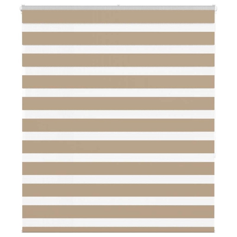 Store zèbre marron sable largeur du tissu 130,9 cm polyester 