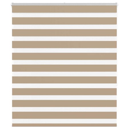 Store zèbre marron sable largeur du tissu 130,9 cm polyester 