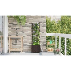 Jardinière avec Treillis Marron 40x40x143 cm 
