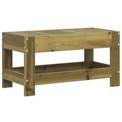 Repose-pied de jardin 62x30x32 cm bois de pin imprégné 
