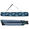 Chaises longues pliantes 2 pcs, avec sac de transport, motif feuilles, en tissu Oxford 600D. 