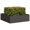 Jardinière noir 100x100x30 cm acier 