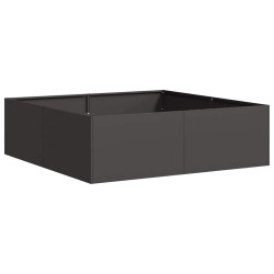 Jardinière noir 100x100x30 cm acier 