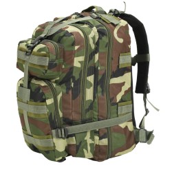 Sac à dos en style d'armée 50 L Camouflage 