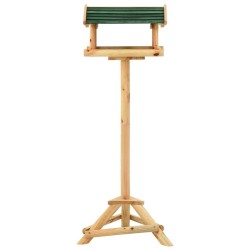 Mangeoire à oiseaux et support 37x28x100cm Bois de sapin massif 