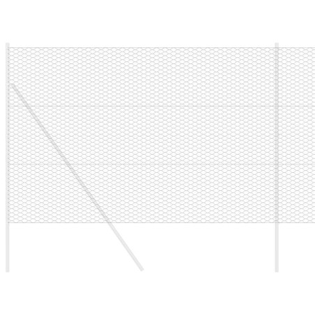Clôture Hexagonale Grise Gris 1.5 x 50 m Acier 