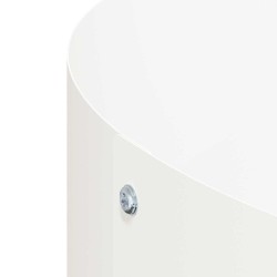 Pot en métal blanc Blanc Métal Moyen Durable 