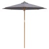 Parasol de jardin gris foncé 240 x 260 cm en bambou 