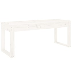 Banc de jardin blanc 110x38x45 cm bois massif de pin 