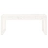 Banc de jardin blanc 110x38x45 cm bois massif de pin 