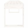 Banc de jardin blanc 110x38x45 cm bois massif de pin 