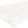 Banc de jardin blanc 110x38x45 cm bois massif de pin 