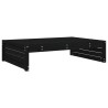 Repose-pied de jardin 120x80 cm noir bois de pin massif 