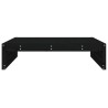Repose-pied de jardin 120x80 cm noir bois de pin massif 