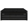 Repose-pied de jardin 120x80 cm noir bois de pin massif 