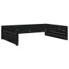 Repose-pied de jardin 120x80 cm noir bois de pin massif 