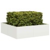 Jardinière blanc 100x100x30 cm acier 
