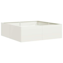 Jardinière blanc 100x100x30 cm acier 