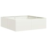 Jardinière blanc 100x100x30 cm acier 