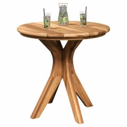 Table Basse de Jardin Ø55x51 cm Bois Massif de Teck 