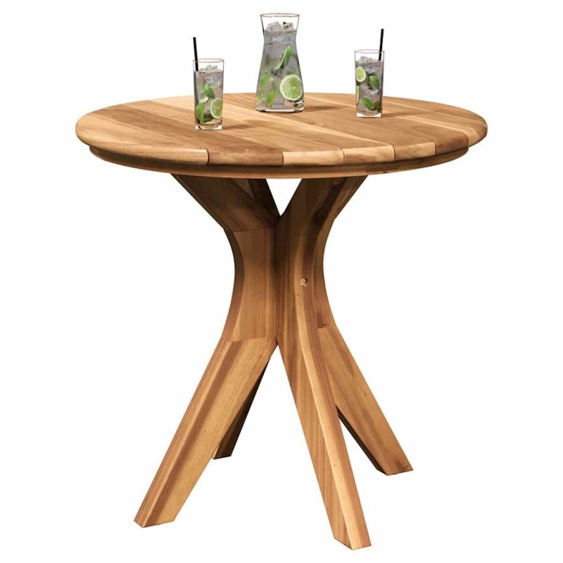 Table Basse de Jardin Ø55x51 cm Bois Massif de Teck 
