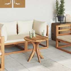 Table Basse de Jardin Ø55x51 cm Bois Massif de Teck 
