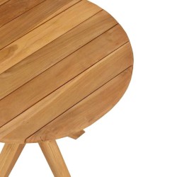 Table Basse de Jardin Ø55x51 cm Bois Massif de Teck 