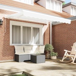 Tissu de remplacement pour auvent pour cadre de 3.5x2 m Blanc 