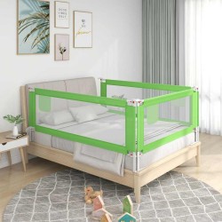 Barrière de sécurité de lit enfant Vert 90x25 cm Tissu 