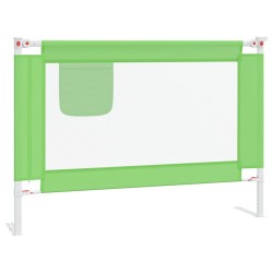 Barrière de sécurité de lit enfant Vert 90x25 cm Tissu 