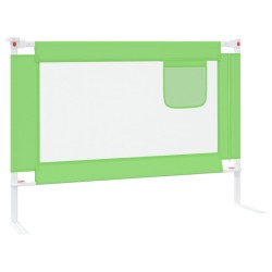 Barrière de sécurité de lit enfant Vert 90x25 cm Tissu 