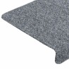 Tapis d'escalier autocollants vidaXL, 10 pièces, 65 x 21 x 4 cm, gris clair, bord rectangulaire 