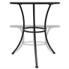 Table de bistro Terre cuite et blanc 60 cm Mosaïque 