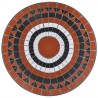 Table de bistro Terre cuite et blanc 60 cm Mosaïque 