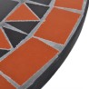 Table de bistro Terre cuite et blanc 60 cm Mosaïque 