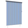 Store Roulant Extérieur Rayé Bleu et blanc 200 x 250 cm tissu 