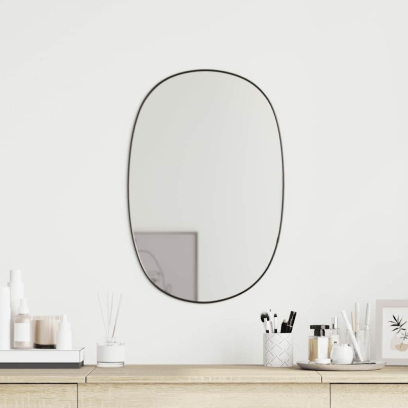 Miroir mural Noir 50x35 cm 