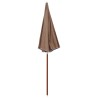 Parasol de jardin avec mât en acier 240 cm taupe 