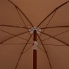Parasol de jardin avec mât en acier 240 cm taupe 