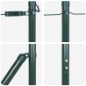 Set de Poteaux de Clôture 13 pcs Vert Ø32mm 160 cm Métal 