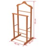 Supports à vêtements 2 pcs Marron 46 x 40 x 95 cm Bambou 