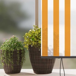 Store Roulant Extérieur Rayé Orange et blanc 200 x 250 cm tissu 