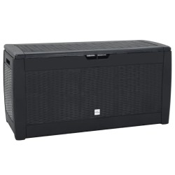 Boîte de stockage jardin Anthracite 119x48x60 cm Polypropylène 