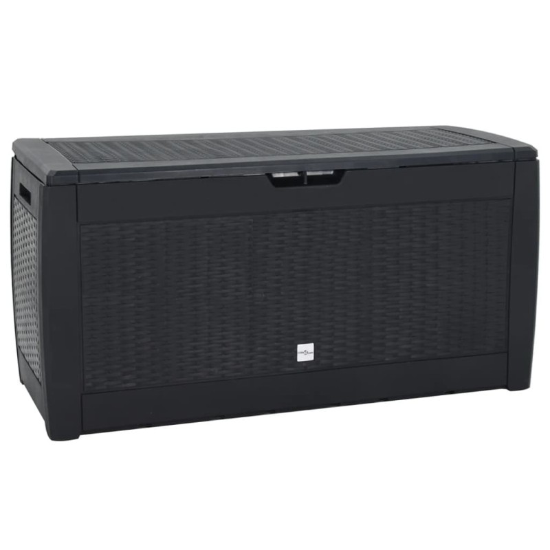Boîte de stockage jardin Anthracite 119x48x60 cm Polypropylène 